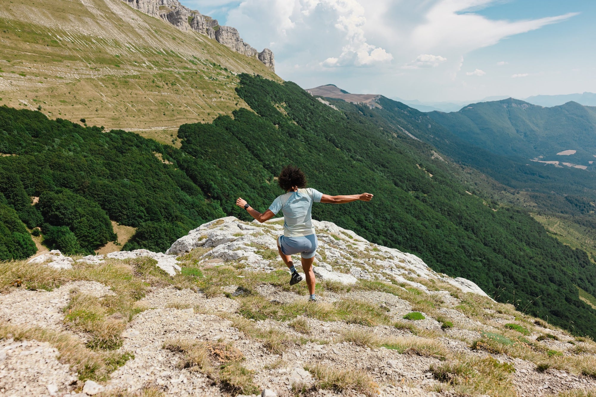 Traileur Cimalp à l'entraînement sur une crête du Vercors