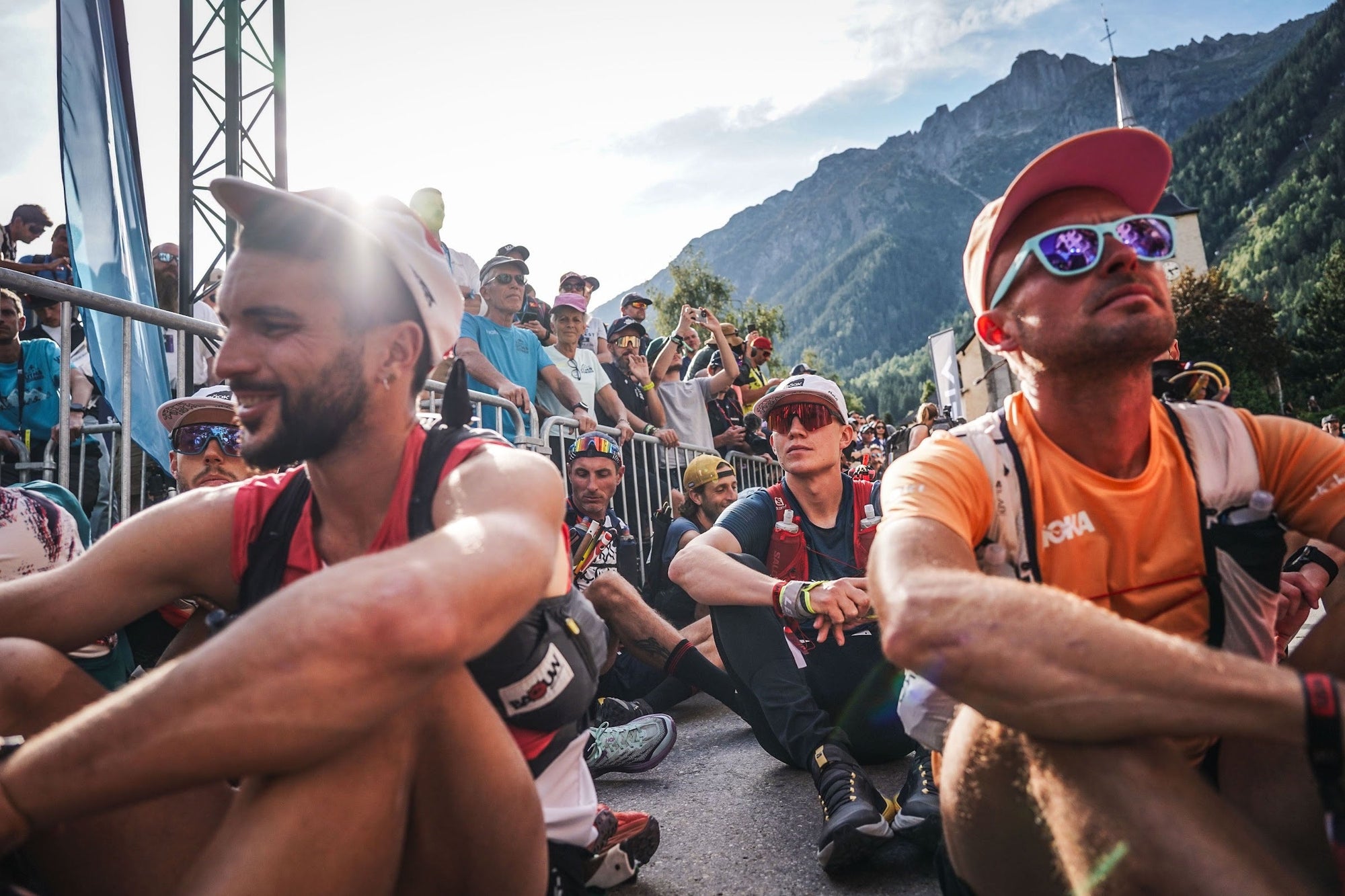 Affluence dans les rues de Chamonix pendant la semaine de l'UTMB