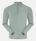 Men’s lightweight, breathable half-zip top - MUSAN H almond green - product image