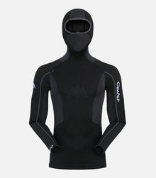 SEAMLESS HOODIE TOP H - Nero / 2XL/3XL