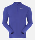 Men’s lightweight, breathable half-zip top - MUSAN H blue - product image