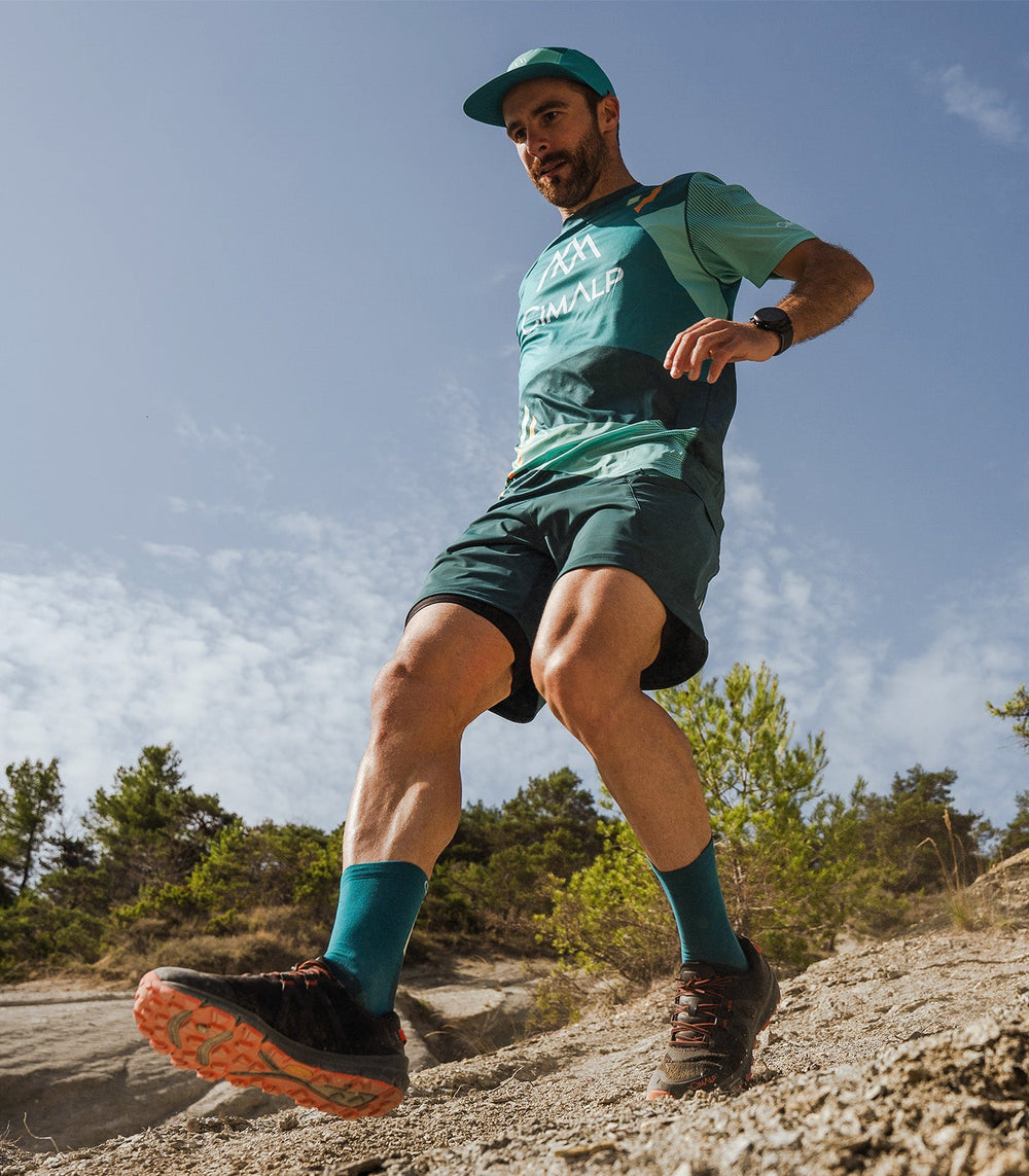 Short & Collant de Trail-Running Homme AOSTE 2 H TEAM