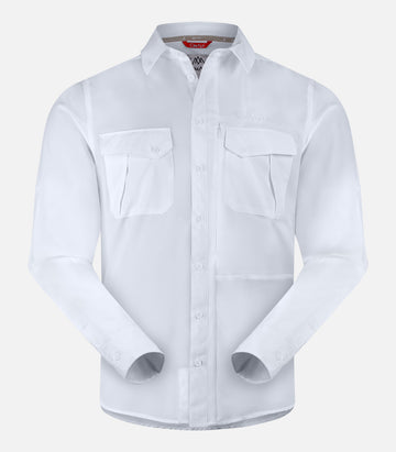 Chemise manches longues anti-moustiques - Homme - ACAPULCO 4 H Blanc - packshot