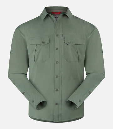 Chemise manches longues anti-moustiques - Homme - ACAPULCO 4 H Kaki - packshot