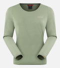 T-shirt en laine mérinos manches longues - Femme - ASPRES 4 F Vert amande - packshot