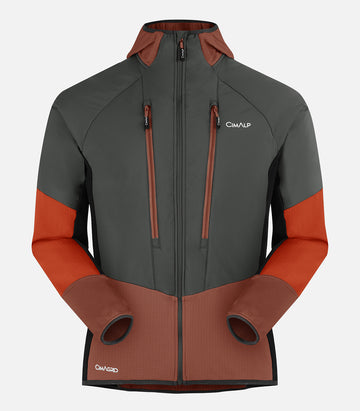 Chaqueta polar híbrida con PRIMALOFT® para hombre - BARETTI 2 H óxido - foto de producto