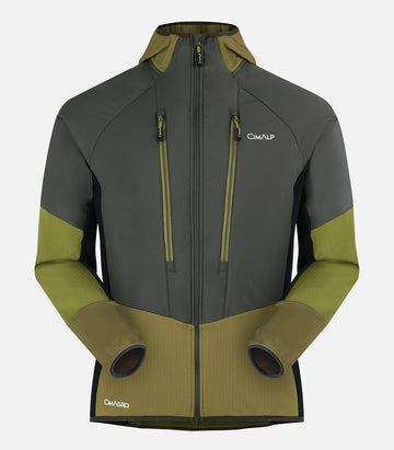 Chaqueta polar híbrida con PRIMALOFT® para hombre - BARETTI 2 H verde oliva - foto de producto