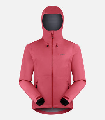 Jacke zum Wandern mit wasserdichter Membran – Damen – CASCADE F Himbeerrot – Produktansicht