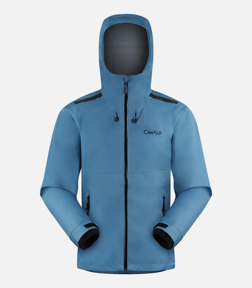 Hiking jacket with waterproof membrane - Men - CASCADE H Blue / black - packshot