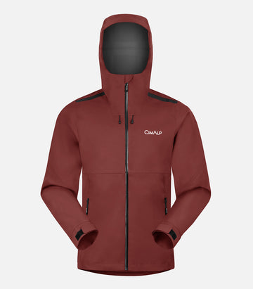 Hiking jacket with waterproof membrane - Men - CASCADE H Burgundy - packshot