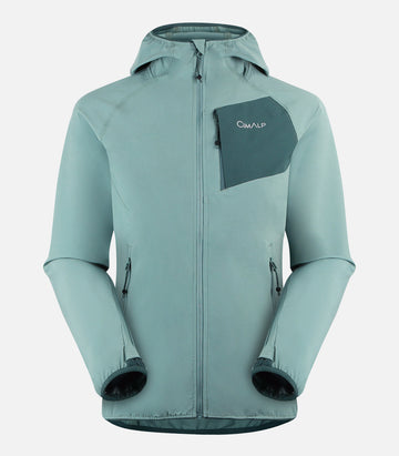 Windproof, stretchy jacket - Women - CEDERA 2 F Green - product photo