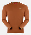 T-shirt en laine mérinos manches longues - Homme - CHARVIN 3 H Brique - packshot