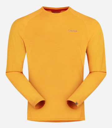 T-shirt en laine mérinos manches longues - Homme - CHARVIN 3 H Jaune - packshot