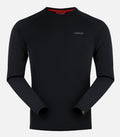 T-shirt en laine mérinos manches longues - Homme - CHARVIN 3 H Noir - packshot