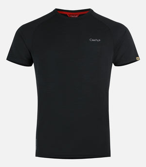 Short-sleeved merino wool T-shirt - Men - CLAPIER 3 H Black - product image
