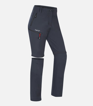 Pantalon léger de trekking 2 en 1 - Femme - CLARET F Gris - packshot