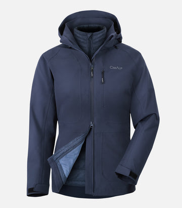 Warm, convertible 3-in-1 jacket - Women - CLIMATA 4 F Navy - product photo