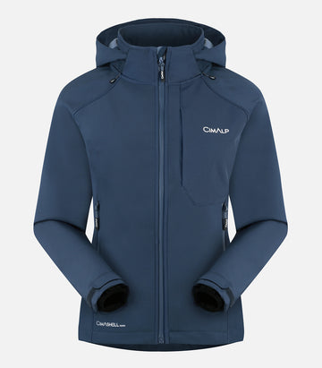 Waterproof, breathable 3-layer Softshell jacket - Women - ENERGY 6 F Dark blue - product photo