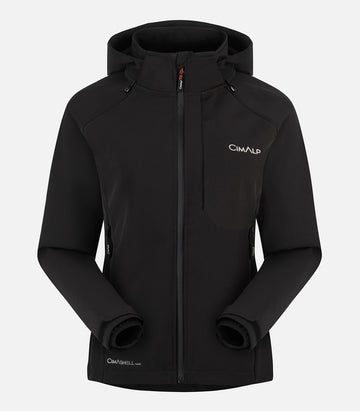 Waterproof, breathable 3-layer Softshell jacket - Women - ENERGY 6 F Black - product photo