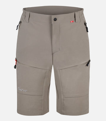Längere Stretch-Shorts zum Wandern – Herren – GALIBIER LONG 3 H Beige – Produktfoto