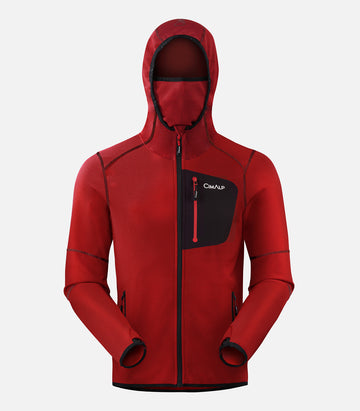 Veste polaire chaude et résistante - Homme - JORASSE 3 H Rouge - packshot
