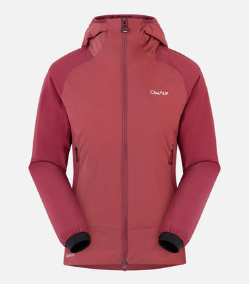 Jacke mit isolierender Synthetikfüllung aus Primaloft® Gold – Damen – TOURNETTE F Himbeerrot – Produktfoto