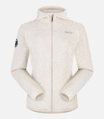 Warm hooded THERMOPOLAR® fleece jacket - Women - VEYMONT 4 F Beige - packshot