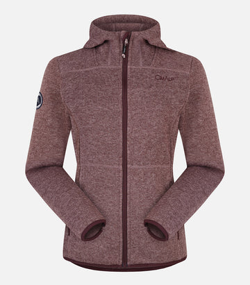 Warm hooded THERMOPOLAR® fleece jacket - Women - VEYMONT 4 F Plum - packshot