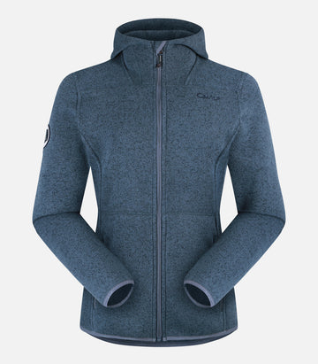 Warm hooded THERMOPOLAR® fleece jacket - Women - VEYMONT 4 F Navy - packshot
