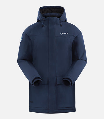 Long, insulated, waterproof and breathable parka - Men - NATURE 2 H Navy - packshot