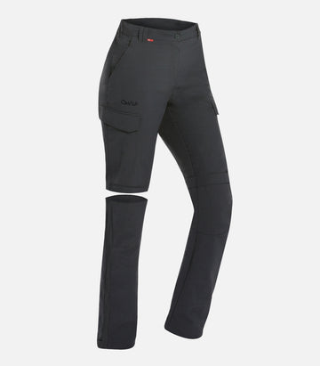 Pantalon transformable anti-moustiques - Femme - JOHANNESBOURG COURT 3 F Anthracite - packshot