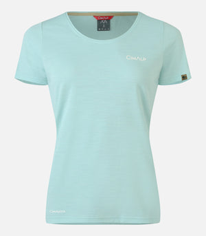 T-shirt en laine mérinos manches courtes - Femme - AIGLIERE 4 F Ciel - packshot