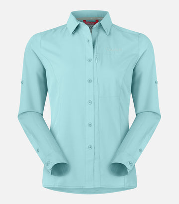 Chemise manches longues anti-moustiques - Femme - ALICANTE 4 F Bleu - packshot