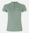 T-shirt technique demi-zip - Femme - AUTANE F Vert amande - packshot