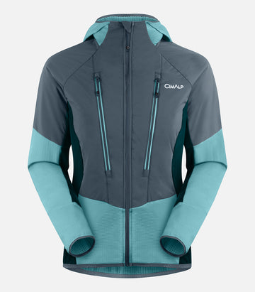 Giacca ibrida in CIMAGRID e PRIMALOFT® da donna - BERNINA 2 F azzurro cielo - foto prodotto