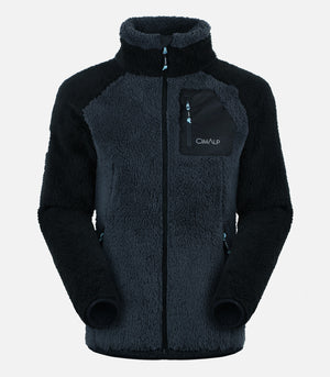 Veste polaire chaude à poils longs - Femme - BIVOUAC 2 F Noir - packshot