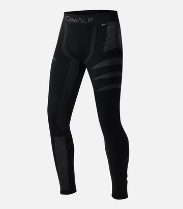Nahtlose Thermounterhose aus Bambus und Seide – Herren – STRATEGIC PANT 3 H Schwarz / grau – Produktfoto