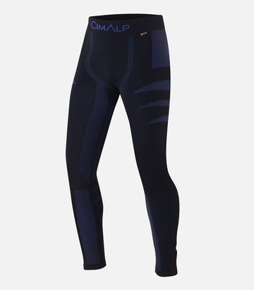 Nahtlose Thermounterhose aus Bambus und Seide – Herren – STRATEGIC PANT 3 H Schwarz / blau – Produktfoto