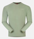 T-shirt en laine mérinos manches longues - Homme - CHARVIN 3 H Vert amande - packshot