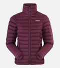 Warme, leichte Daunenjacke mit Cimaloft®-Daune – Damen – CLUSAZ 2 F Bordeauxrot – Produktansicht