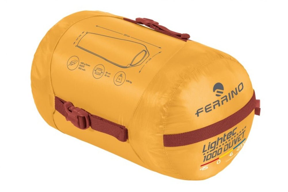 Sacos de dormir trekking mixto LIGHTEC 1000 PLUMÓN RDS DOWN