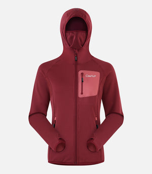 Warm, durable fleece jacket - Women - JORASSE 3 F Raspberry - packshot