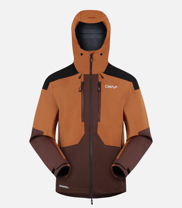 Men’s waterproof, ultra-durable jacket - GUIDE PRO H Brown - product photo