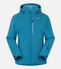 Warme, funktionale Softshell-Skijacke – Damen – GERVAIS 2 F Entenblau – Produktansicht