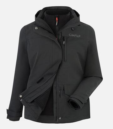Warm 3-in-1 convertible jacket - Women - SCIA F Black - packshot