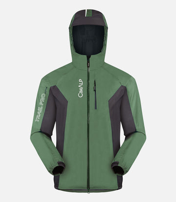 Waterproof, breathable Ultrashell® trail jacket - Men - STORM PRO 4 H Dark green - packshot