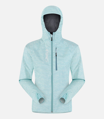 Women’s waterproof, breathable trail jacket - STORM 3 F Turquoise - product photo