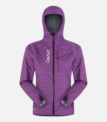 Women’s waterproof, breathable trail jacket - STORM 3 F Purple - product photo