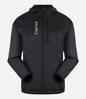 Ultraleichte, winddichte Jacke mit Kapuze – Herren – SKIN JACKE 5 H Schwarz – Produktfoto