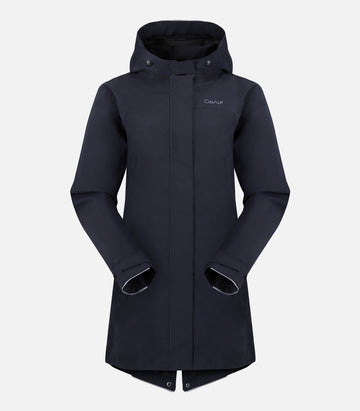 Waterproof cycling rain jacket - Women - HENDAYE 3 F Navy - packshot
